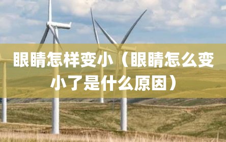 眼睛怎样变小（眼睛怎么变小了是什么原因）