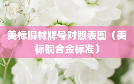 美标铜材牌号对照表图（美标铜合金标准）