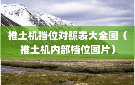 推土机挡位对照表大全图（推土机内部档位图片）