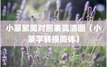小篆繁简对照表高清图（小篆字转换简体）