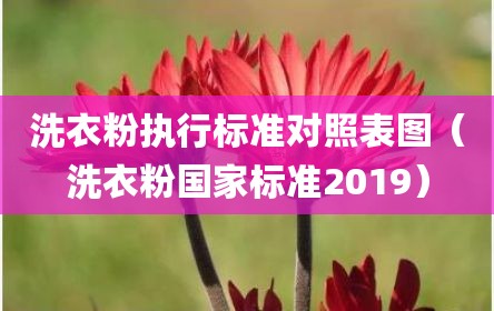 洗衣粉执行标准对照表图（洗衣粉国家标准2019）
