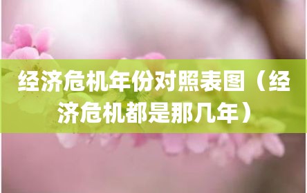 经济危机年份对照表图（经济危机都是那几年）