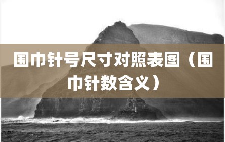 围巾针号尺寸对照表图（围巾针数含义）