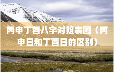 丙申丁酉八字对照表图（丙申日和丁酉日的区别）