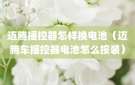 迈腾摇控器怎样换电池（迈腾车摇控器电池怎么按装）