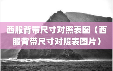 西服背带尺寸对照表图（西服背带尺寸对照表图片）