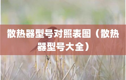 散热器型号对照表图（散热器型号大全）