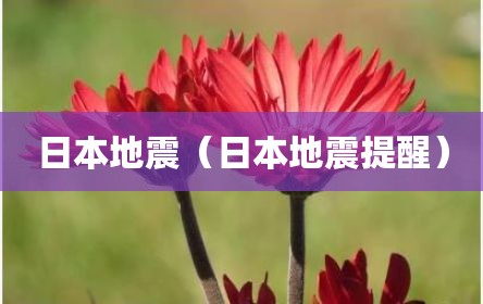 日本地震（日本地震提醒）