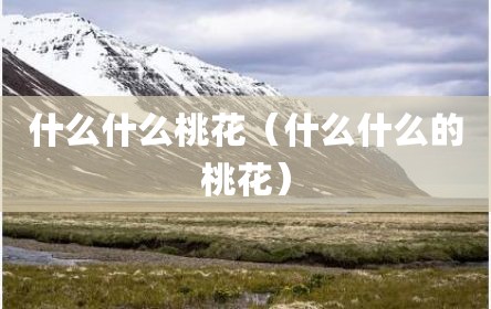 什么什么桃花（什么什么的桃花）