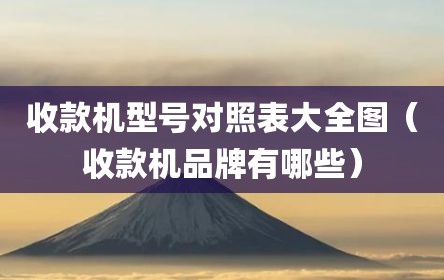 收款机型号对照表大全图（收款机品牌有哪些）