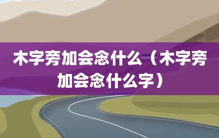 木字旁加会念什么（木字旁加会念什么字）