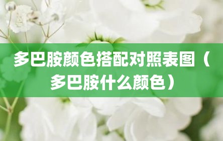 多巴胺颜色搭配对照表图（多巴胺什么颜色）