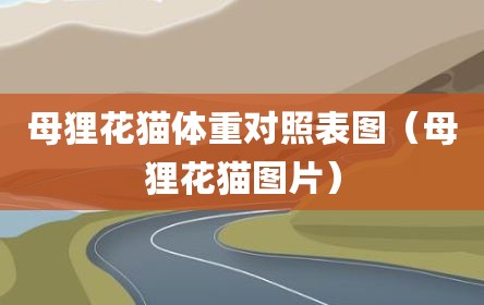 母狸花猫体重对照表图（母狸花猫图片）