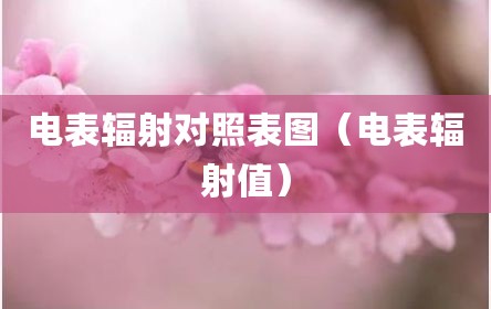 电表辐射对照表图（电表辐射值）