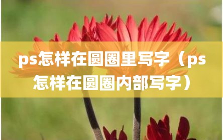 ps怎样在圆圈里写字（ps怎样在圆圈内部写字）