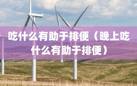 吃什么有助于排便（晚上吃什么有助于排便）