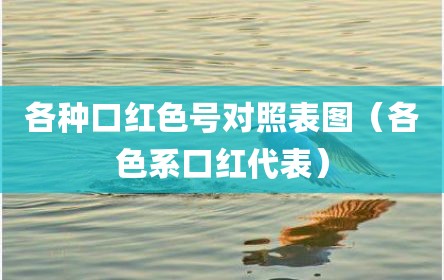 各种口红色号对照表图（各色系口红代表）