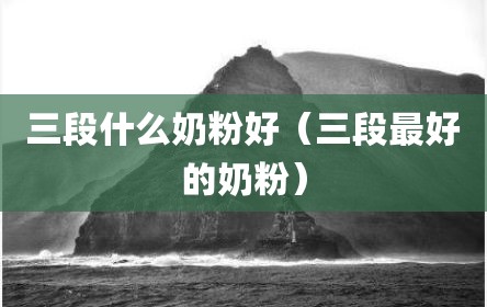 三段什么奶粉好（三段最好的奶粉）