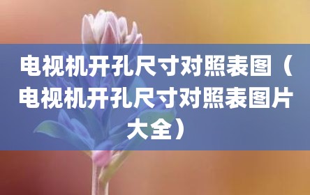 电视机开孔尺寸对照表图（电视机开孔尺寸对照表图片大全）