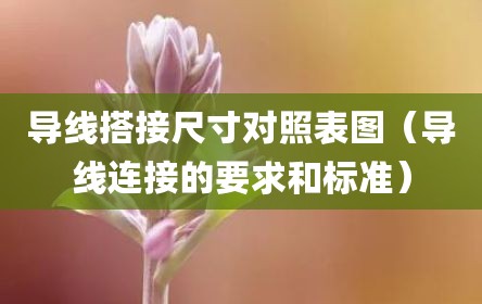 导线搭接尺寸对照表图（导线连接的要求和标准）