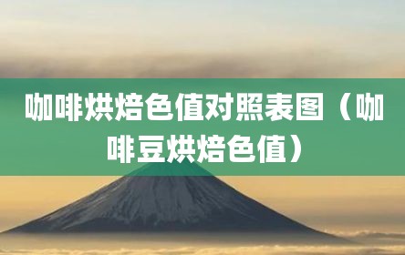 咖啡烘焙色值对照表图（咖啡豆烘焙色值）