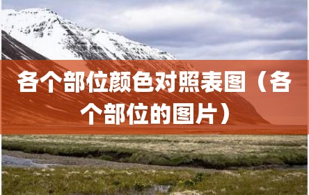 各个部位颜色对照表图（各个部位的图片）