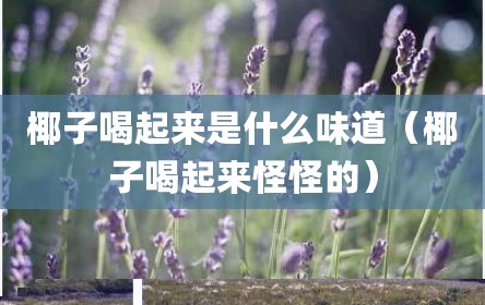 椰子喝起来是什么味道（椰子喝起来怪怪的）