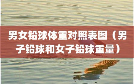 男女铅球体重对照表图（男子铅球和女子铅球重量）