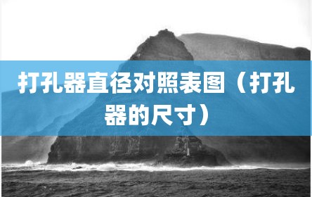打孔器直径对照表图（打孔器的尺寸）