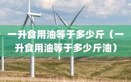一升食用油等于多少斤（一升食用油等于多少斤油）