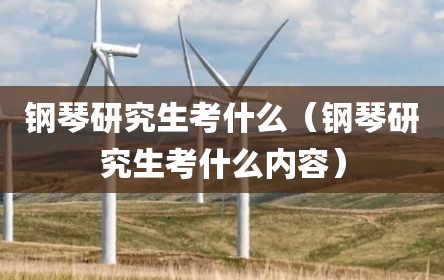 钢琴研究生考什么（钢琴研究生考什么内容）
