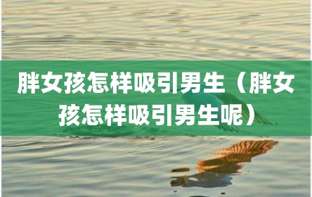 胖女孩怎样吸引男生（胖女孩怎样吸引男生呢）