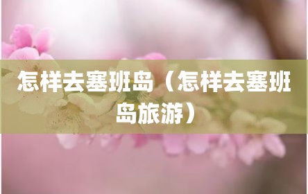 怎样去塞班岛（怎样去塞班岛旅游）