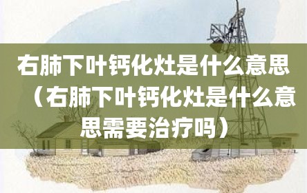 右肺下叶钙化灶是什么意思（右肺下叶钙化灶是什么意思需要治疗吗）