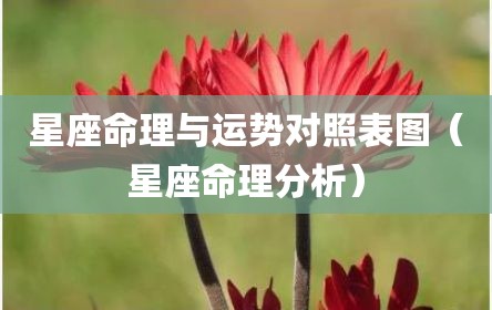 星座命理与运势对照表图（星座命理分析）
