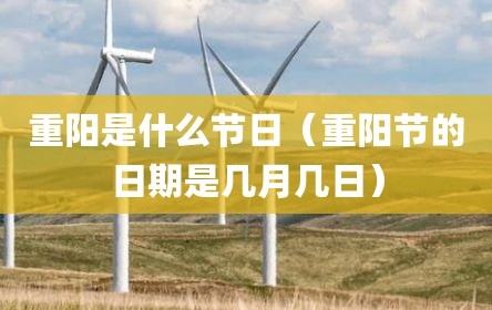 重阳是什么节日（重阳节的日期是几月几日）