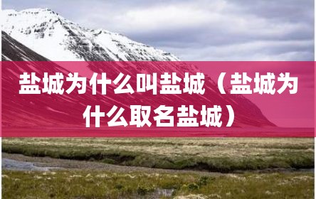 盐城为什么叫盐城（盐城为什么取名盐城）