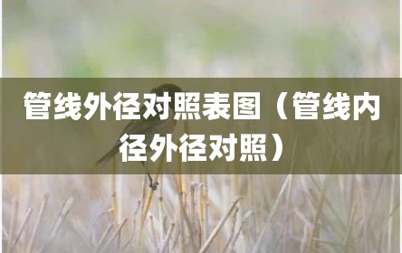 管线外径对照表图（管线内径外径对照）