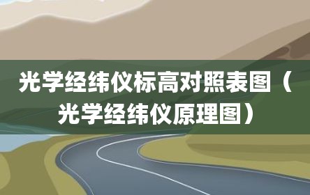 光学经纬仪标高对照表图（光学经纬仪原理图）