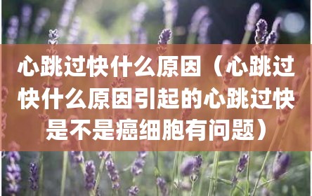 心跳过快什么原因（心跳过快什么原因引起的心跳过快是不是癌细胞有问题）