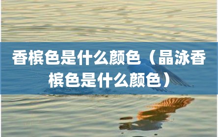 香槟色是什么颜色（晶泳香槟色是什么颜色）