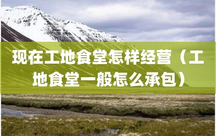 现在工地食堂怎样经营（工地食堂一般怎么承包）