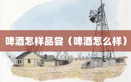 啤酒怎样品尝（啤酒怎么样）
