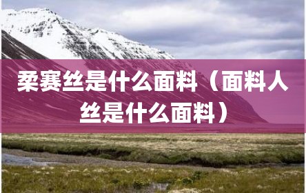 柔赛丝是什么面料（面料人丝是什么面料）