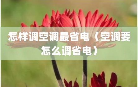 怎样调空调最省电（空调要怎么调省电）