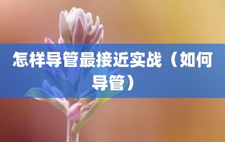 怎样导管最接近实战（如何导管）