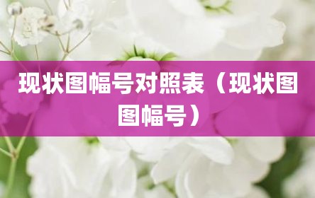 现状图幅号对照表（现状图图幅号）