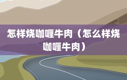 怎样烧咖喱牛肉（怎么样烧咖喱牛肉）