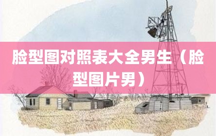 脸型图对照表大全男生（脸型图片男）