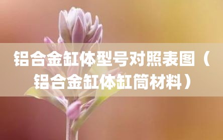 铝合金缸体型号对照表图（铝合金缸体缸筒材料）
